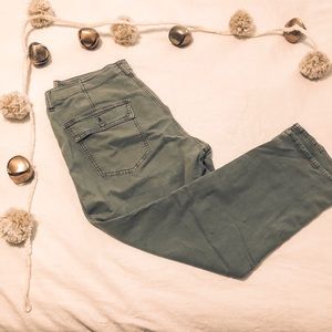 army green mom pants